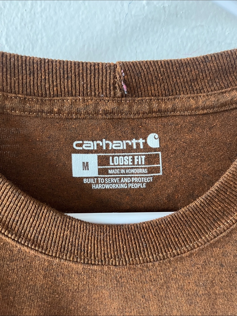 Carhartt Men’s Crewneck Pocket Tee in Deep Brown - Picture 2 of 4